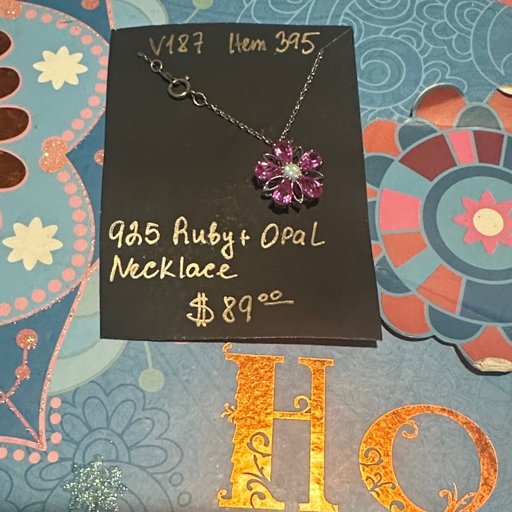 925 Gemstone Necklace No Damage